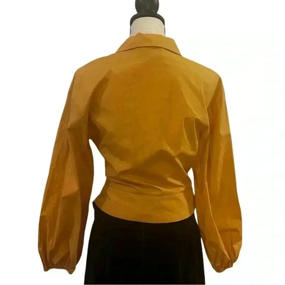 Anthropologie Sundays in Brooklyn twist front long sleeve blouse medium NWT - Picture 3 of 9